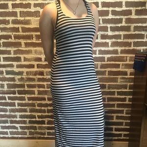 Black & White Stripe Maxi Dress